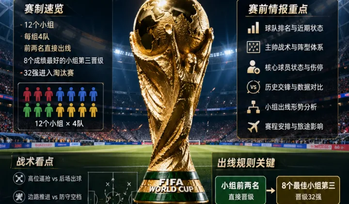 2026世界杯赛前情报应该看什么：48队赛制下的战术、赛程与出线规则解读