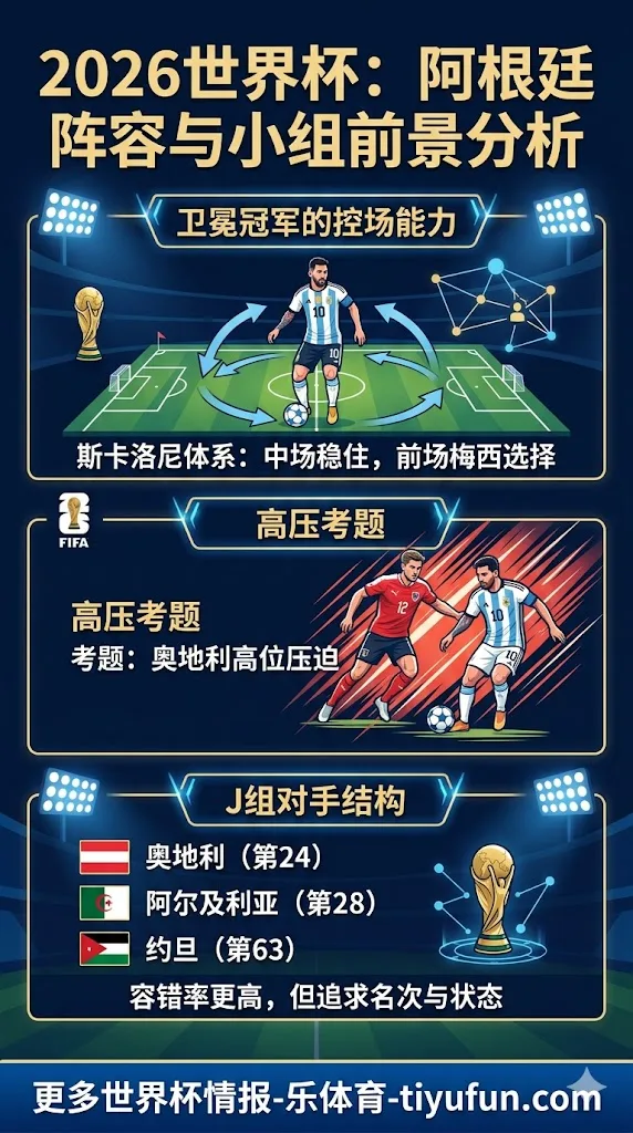 阿根廷2026世界杯阵容与小组前景分析：卫冕冠军的控场能力与高压考题