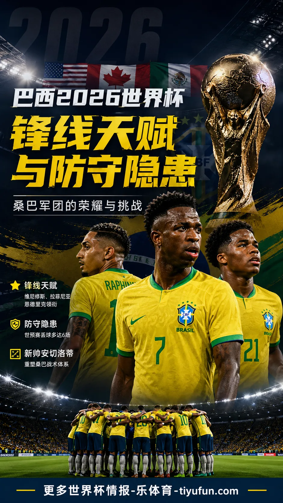 巴西2026世界杯球队分析：锋线天赋与防守隐患的双重考验