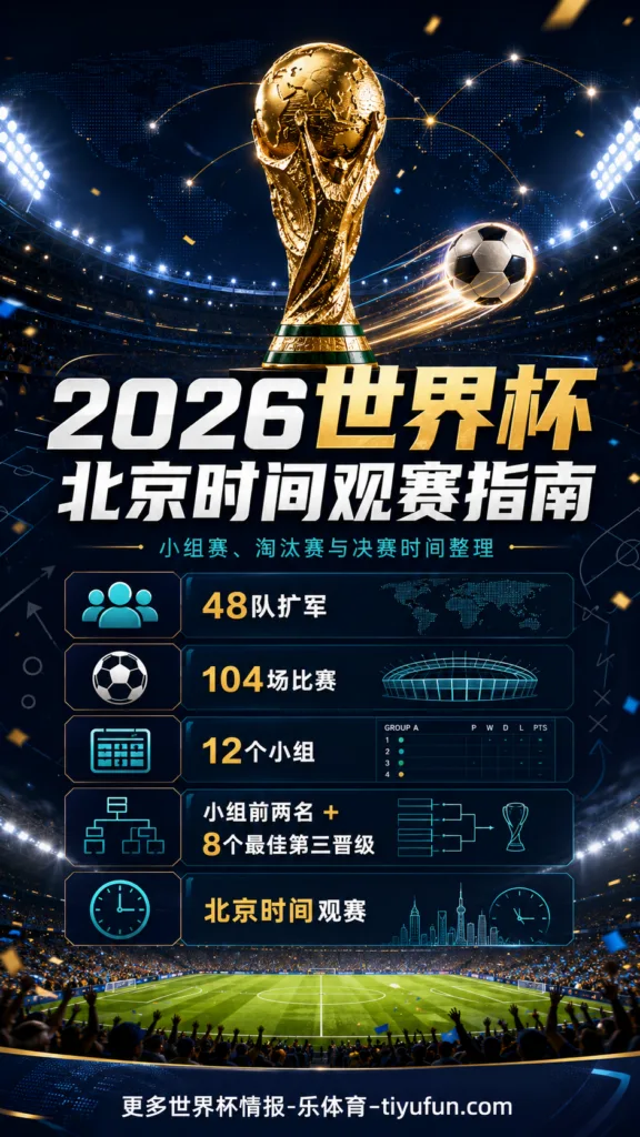 2026世界杯北京时间赛程整理：48队104场比赛的观赛时间与出线规则