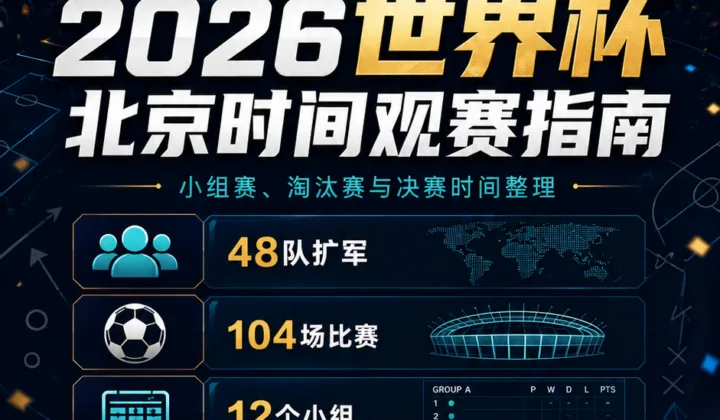 2026世界杯北京时间赛程整理：48队104场比赛的观赛时间与出线规则