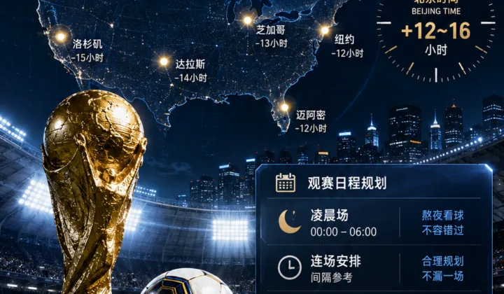 2026世界杯北京时间看球指南：北美时差、凌晨场与连场观赛怎么安排