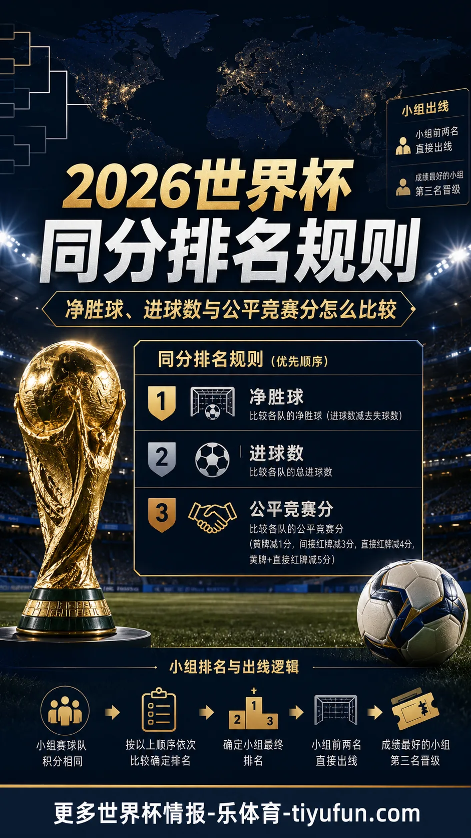 2026世界杯同分排名规则详解：净胜球与公平竞赛分怎么比较