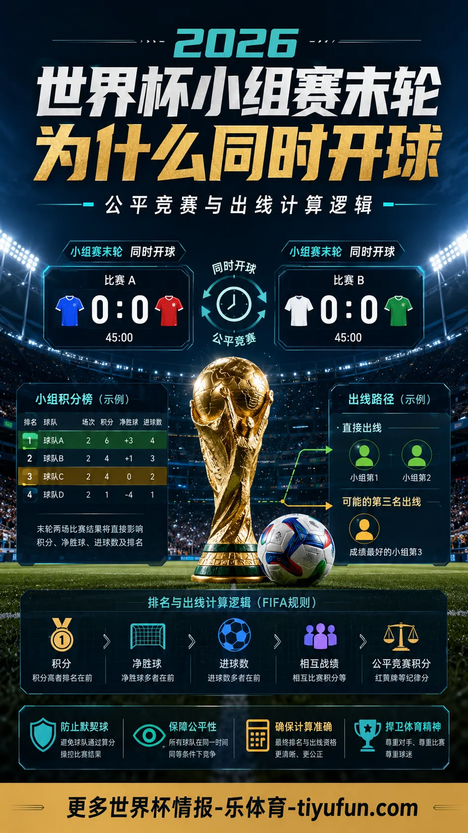 2026世界杯小组赛末轮同时开球：48队赛制下的公平竞赛与出线计算逻辑