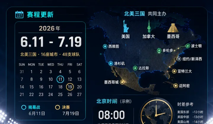 2026世界杯赛程更新怎么看：比赛时间、球场、北京时间与前瞻入口整理