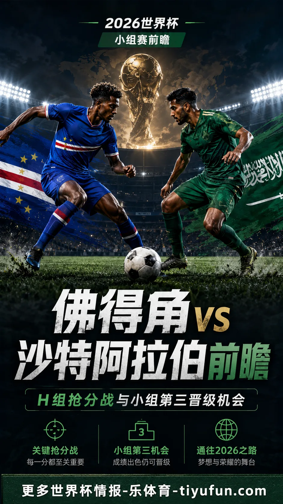 佛得角 vs 沙特阿拉伯前瞻：H组末轮抢分与小组第三通道分析