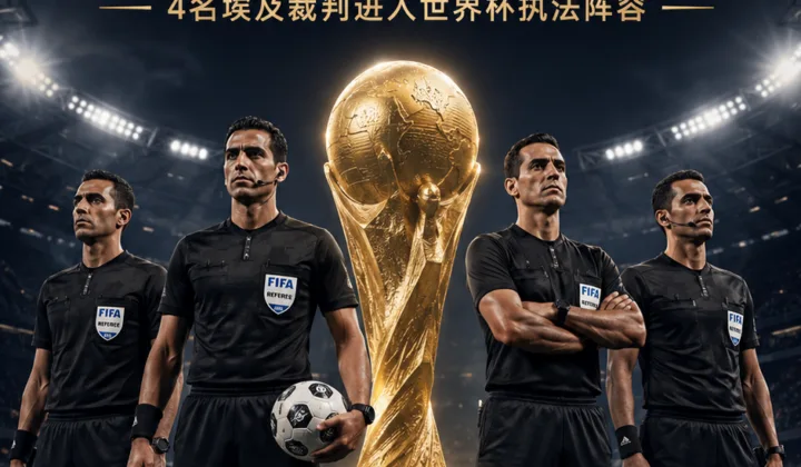国际足联公布2026世界杯裁判名单，埃及首次有完整裁判团队入选