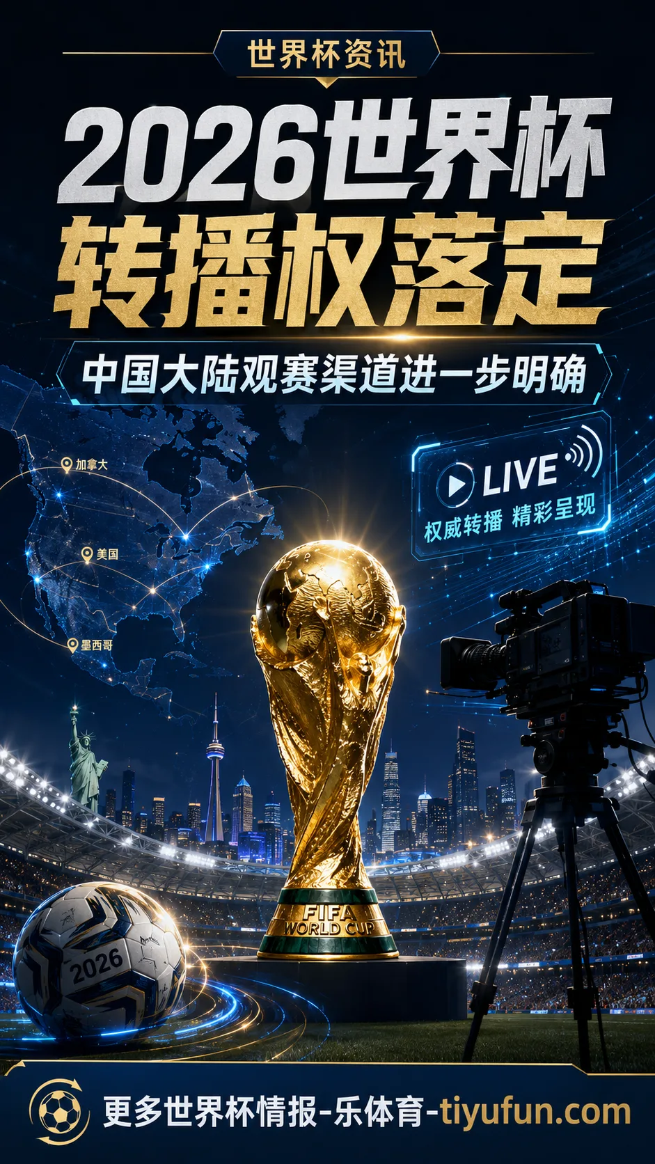 国际足联与总台达成转播合作，2026世界杯中国大陆观赛渠道明确