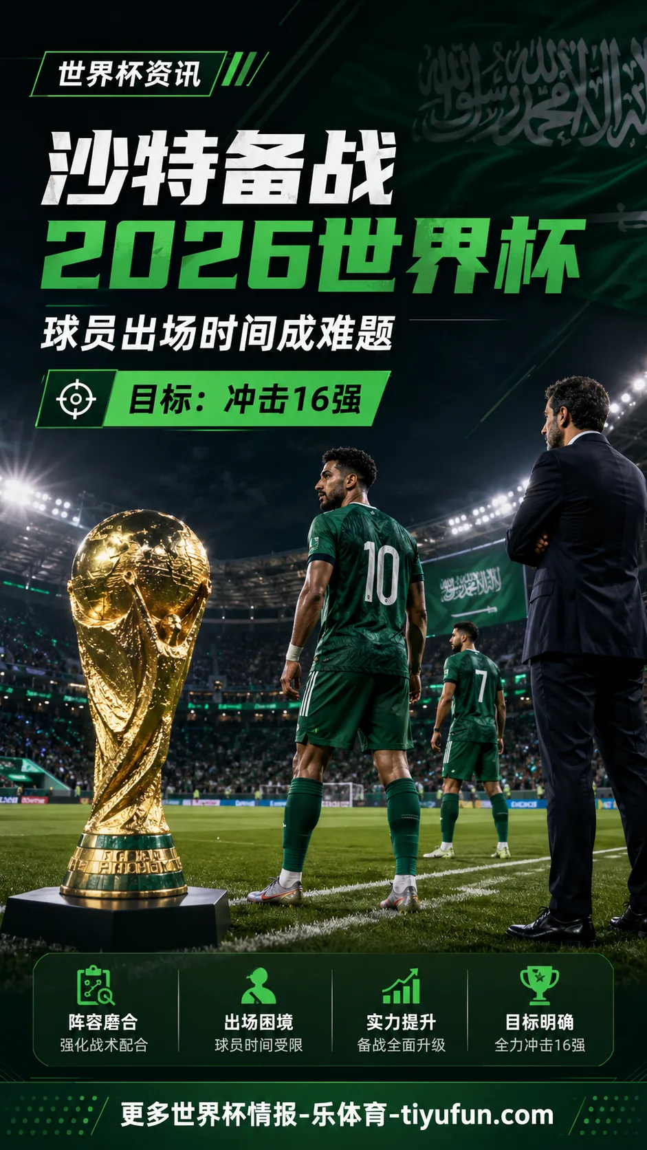 沙特世界杯备战进入关键期：勒纳尔点出本土球员出场不足难题