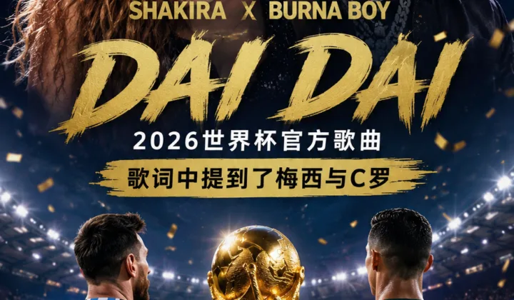 夏奇拉联手伯纳男孩发布《Dai Dai》，2026世界杯官方音乐宣传升温