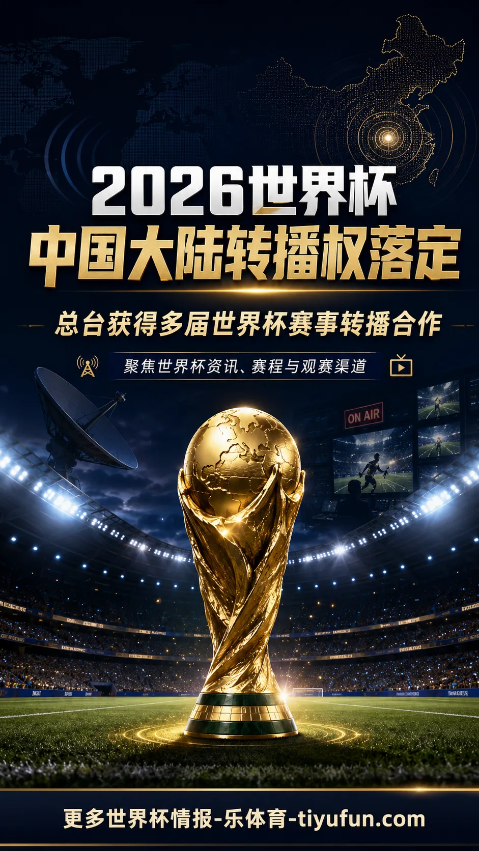 总台获得2026世界杯中国大陆转播权 多届世界杯版权合作落定