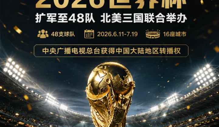总台获得2026世界杯中国大陆转播权，球迷观赛渠道进一步清晰