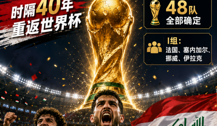 伊拉克击败玻利维亚锁定最后席位，2026世界杯48队全部确定