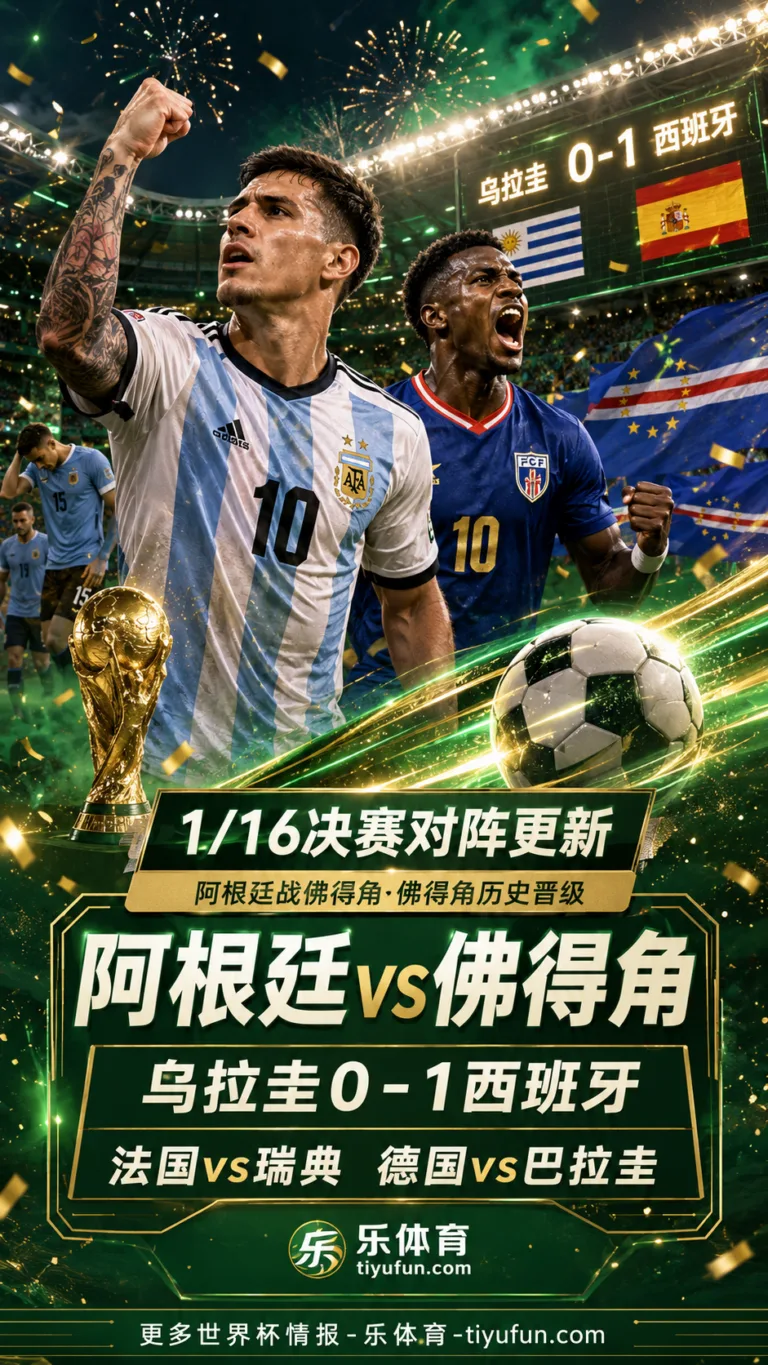 2026世界杯1/16决赛对阵更新：阿根廷vs佛得角，法德潜在对手浮出水面