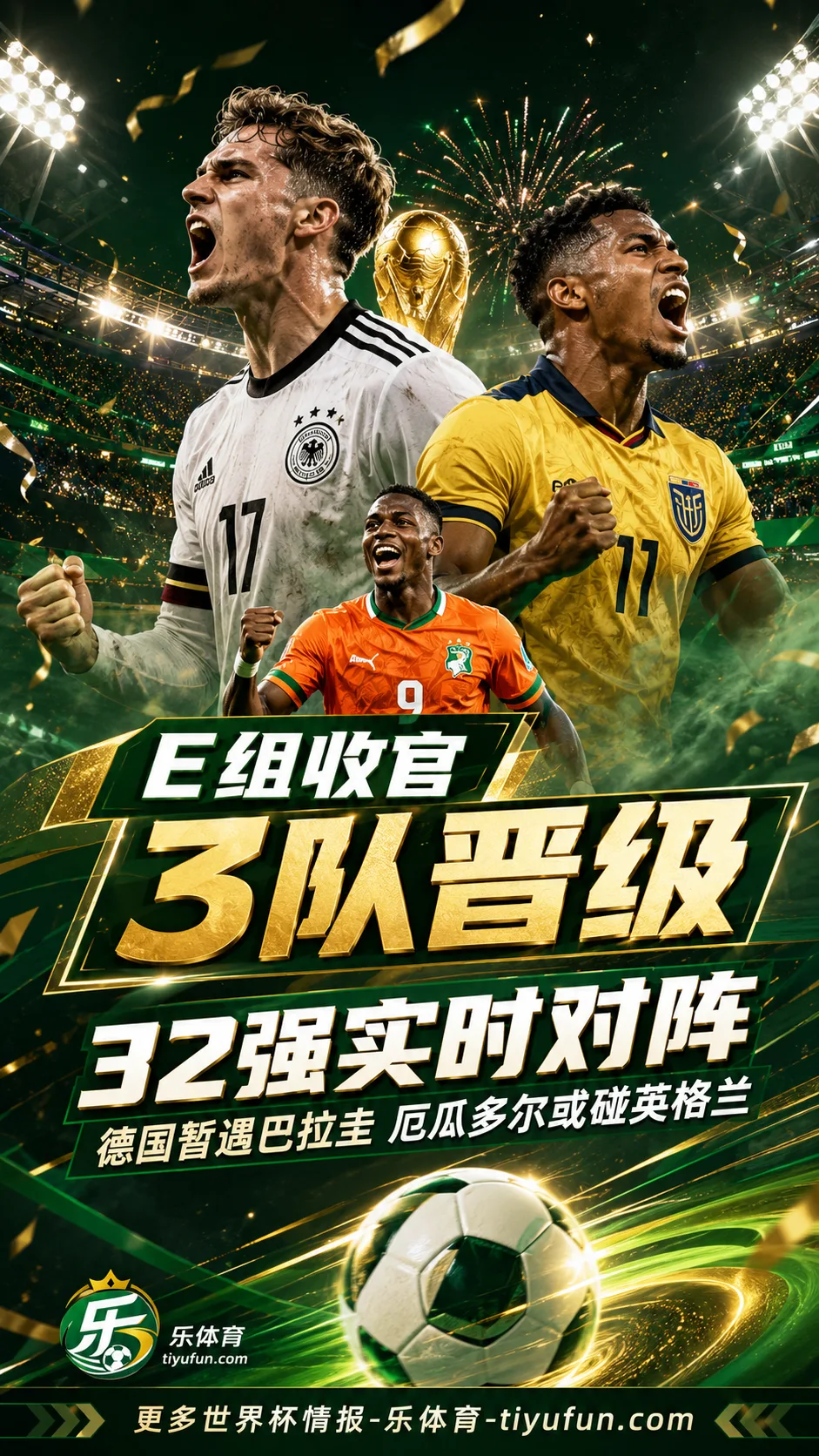 2026世界杯32强实时对阵：德国暂可能战巴拉圭，厄瓜多尔或碰英格兰