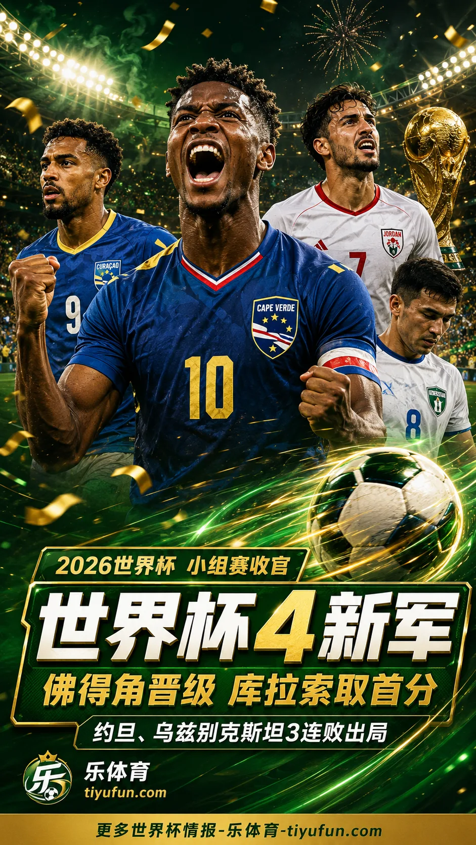 2026世界杯4新军小组赛盘点：佛得角晋级，库拉索取首分