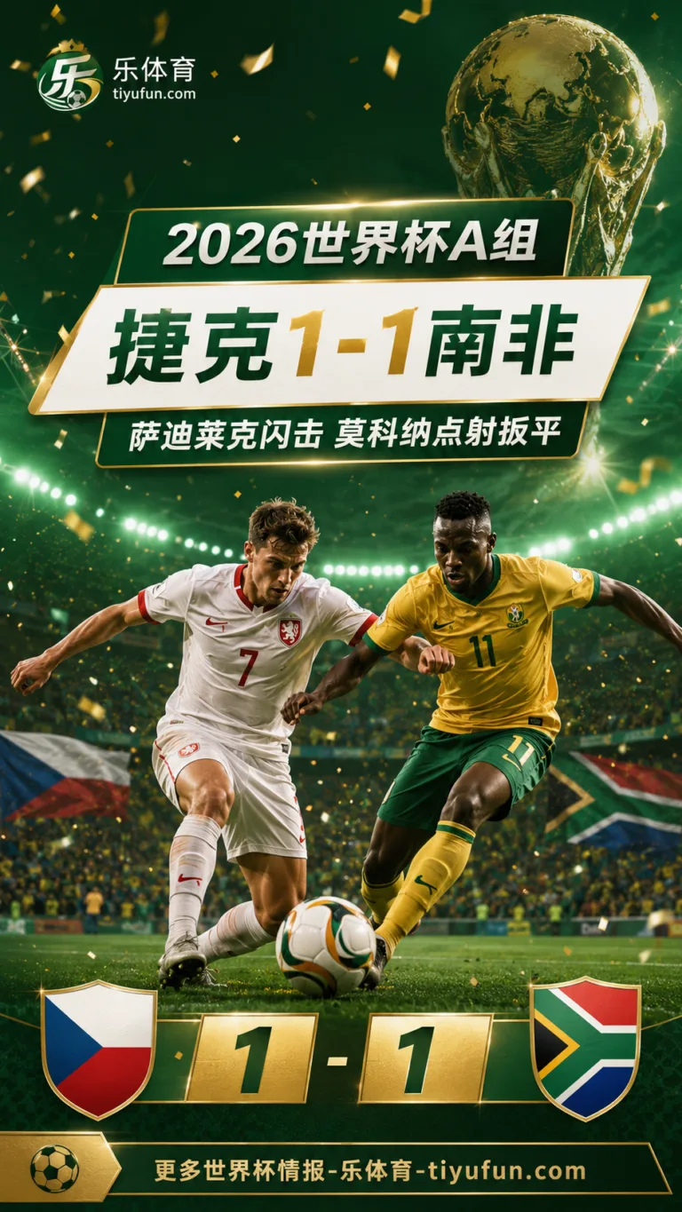 2026世界杯A组战报：萨迪莱克闪击，莫科纳点射救主，捷克1-1南非