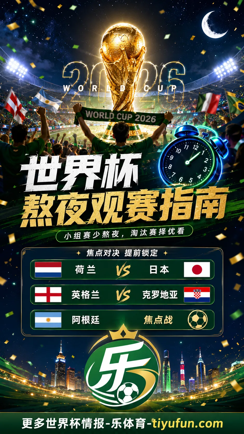 2026世界杯熬夜观赛指南：小组赛少熬夜，淘汰赛择优看