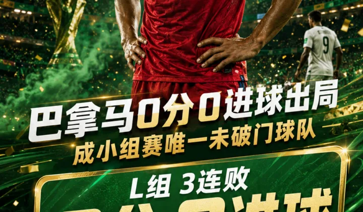2026世界杯：巴拿马继2002国足与沙特后再现0分0进球出局