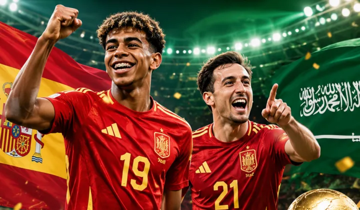 2026世界杯半场：亚马尔首球，奥亚萨瓦尔2球1助，西班牙3-0沙特