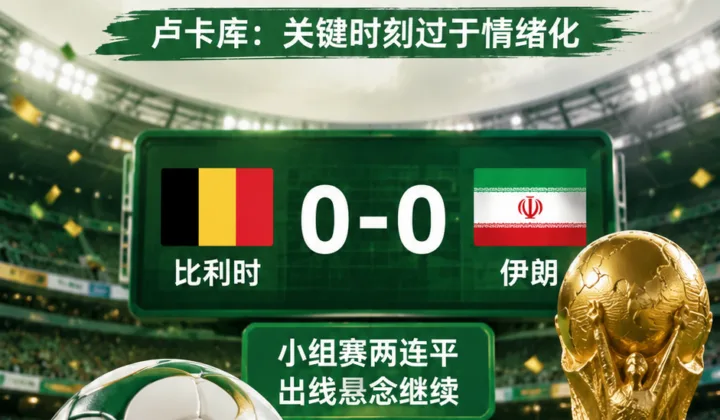 2026世界杯：比利时0-0伊朗两连平，卢卡库称关键时刻过于情绪化