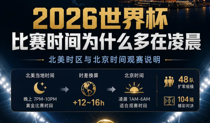 2026世界杯比赛时间说明：北美时区下北京时间为何多在凌晨