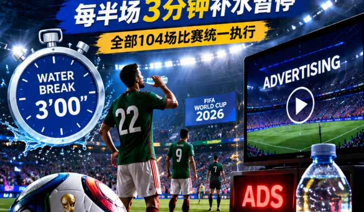2026世界杯补水时间引争议：每半场3分钟暂停，转播广告成焦点