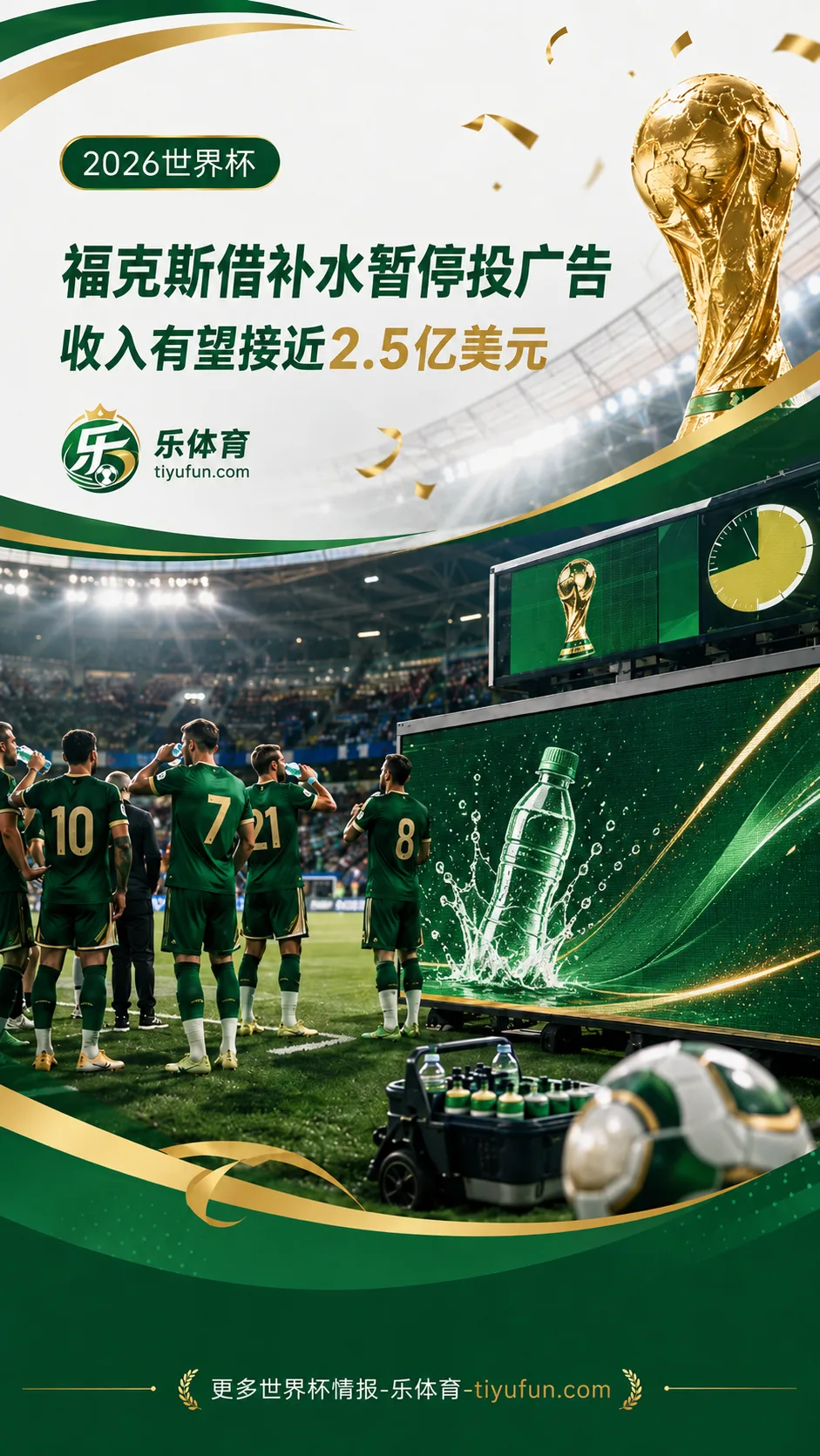 2026世界杯补水暂停成广告窗口，福克斯广告收入据测算接近2.5亿美元