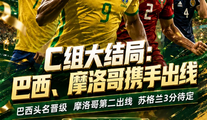 2026世界杯C组战报：巴西、摩洛哥携手出线，苏格兰3分待定