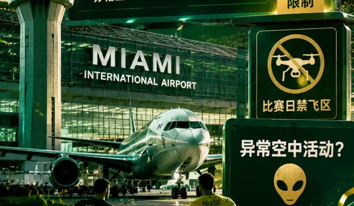 2026世界杯场外观察：迈阿密机场借苏格兰vs巴西空域限制玩梗