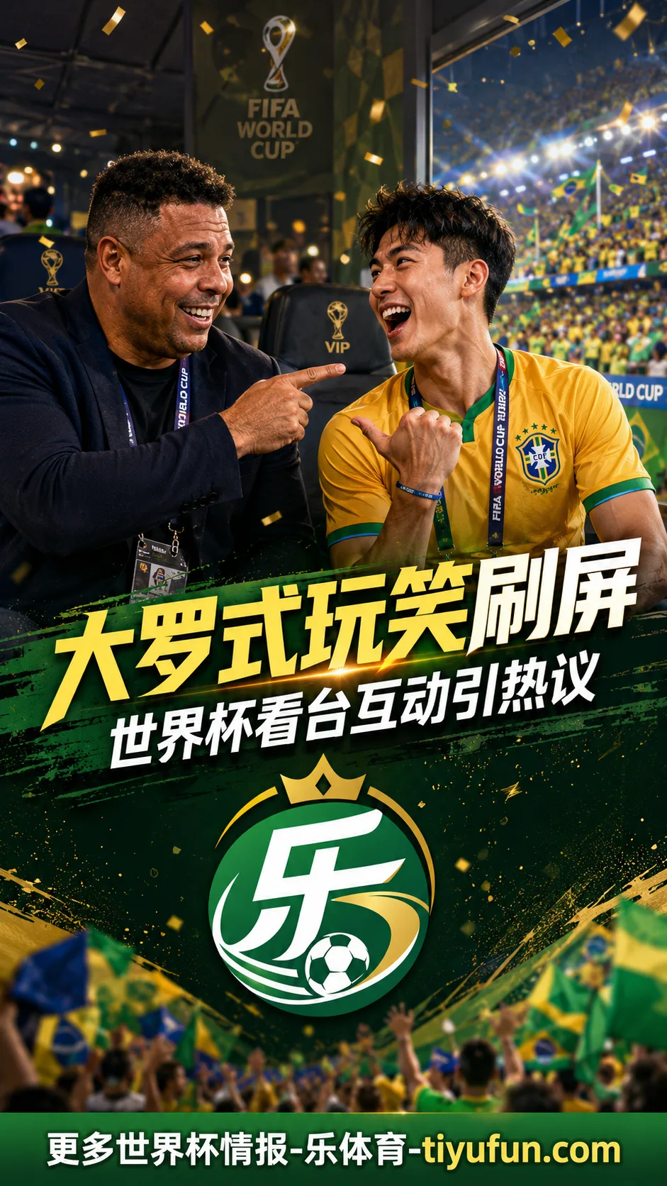 2026世界杯场外花絮：罗纳尔多调侃甲亢哥腹肌，“验血”玩笑引发社媒热议