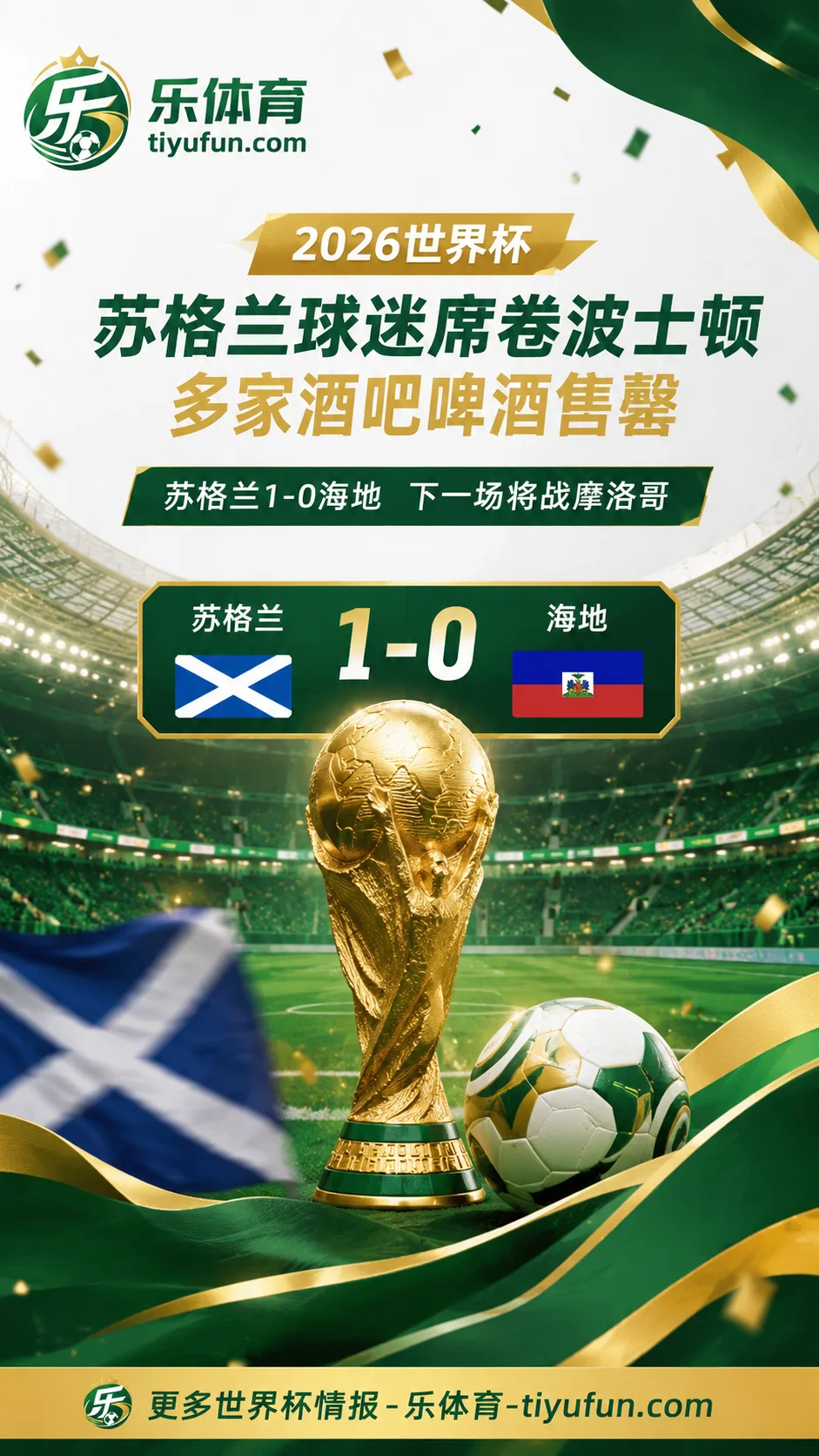 2026世界杯场外观察：苏格兰球迷涌入波士顿，多家酒吧啤酒供应告急