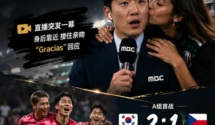 2026世界杯场外一幕：韩国男记者直播被墨西哥女球迷亲吻，韩国队首战热度升温