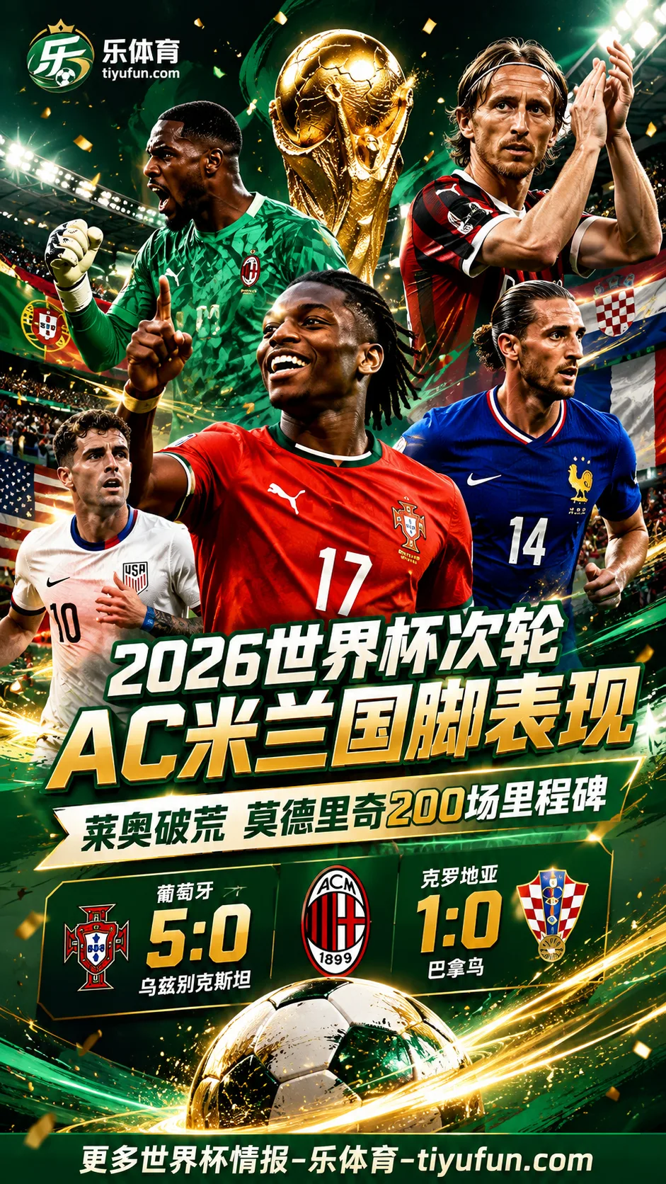 2026世界杯次轮AC米兰国脚观察：莱奥破荒，莫德里奇200场