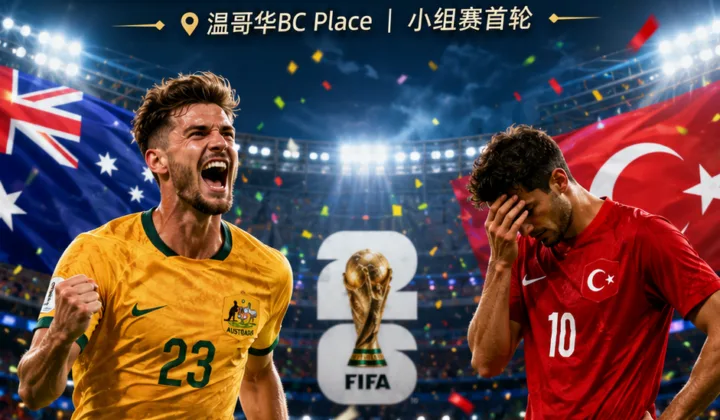 2026世界杯D组：澳大利亚2-0土耳其，实时排名升至第23