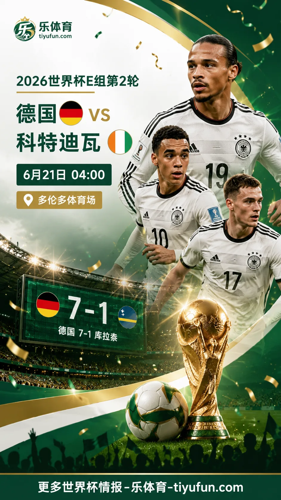2026世界杯德国队战科特迪瓦前瞻：萨内预计继续首发，进攻线或保持不变