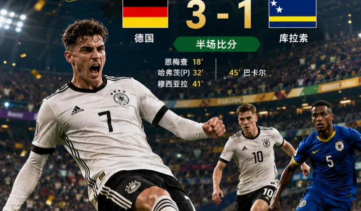 2026世界杯E组半场战报：恩梅查破门造点，德国3-1领先库拉索