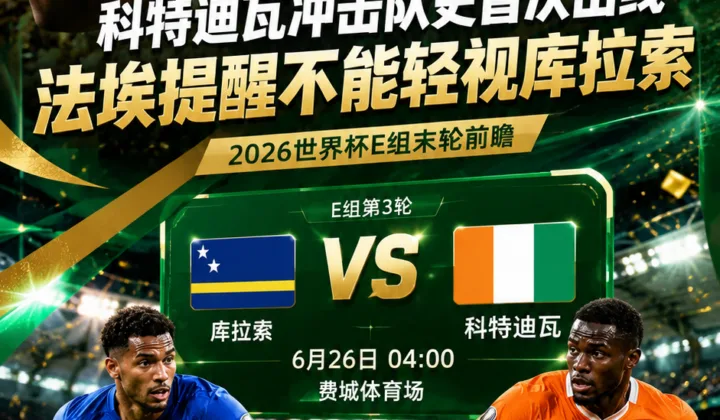 2026世界杯E组前瞻：科特迪瓦冲击队史首次出线，法埃提醒不能轻视库拉索