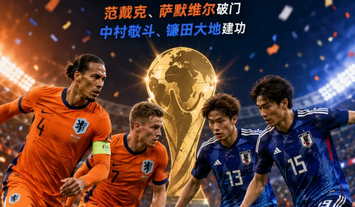 2026世界杯F组荷兰2-2日本：范戴克破门，镰田大地89分钟绝平