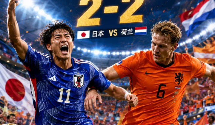 2026世界杯F组：日本2-2绝平荷兰，近10场对欧洲球队保持不败