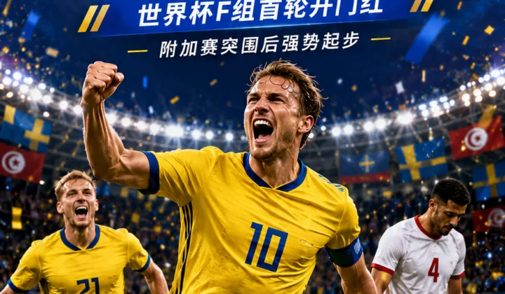 2026世界杯F组：瑞典5-1突尼斯 附加赛突围后首战开门红