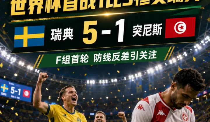 2026世界杯F组：突尼斯1-5瑞典，世非预零失球后近3场丢11球