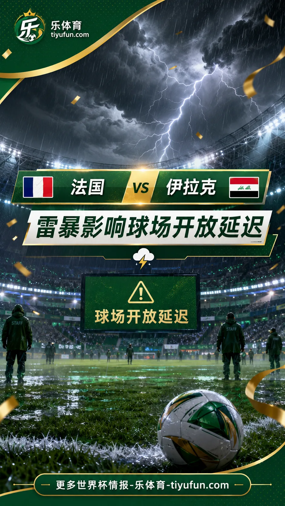 2026世界杯法国队战伊拉克遇雷暴警报 费城球场开放一度延迟