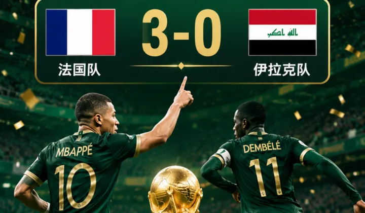 2026世界杯法国队3-0伊拉克：登贝莱1传1射完成世界杯破荒
