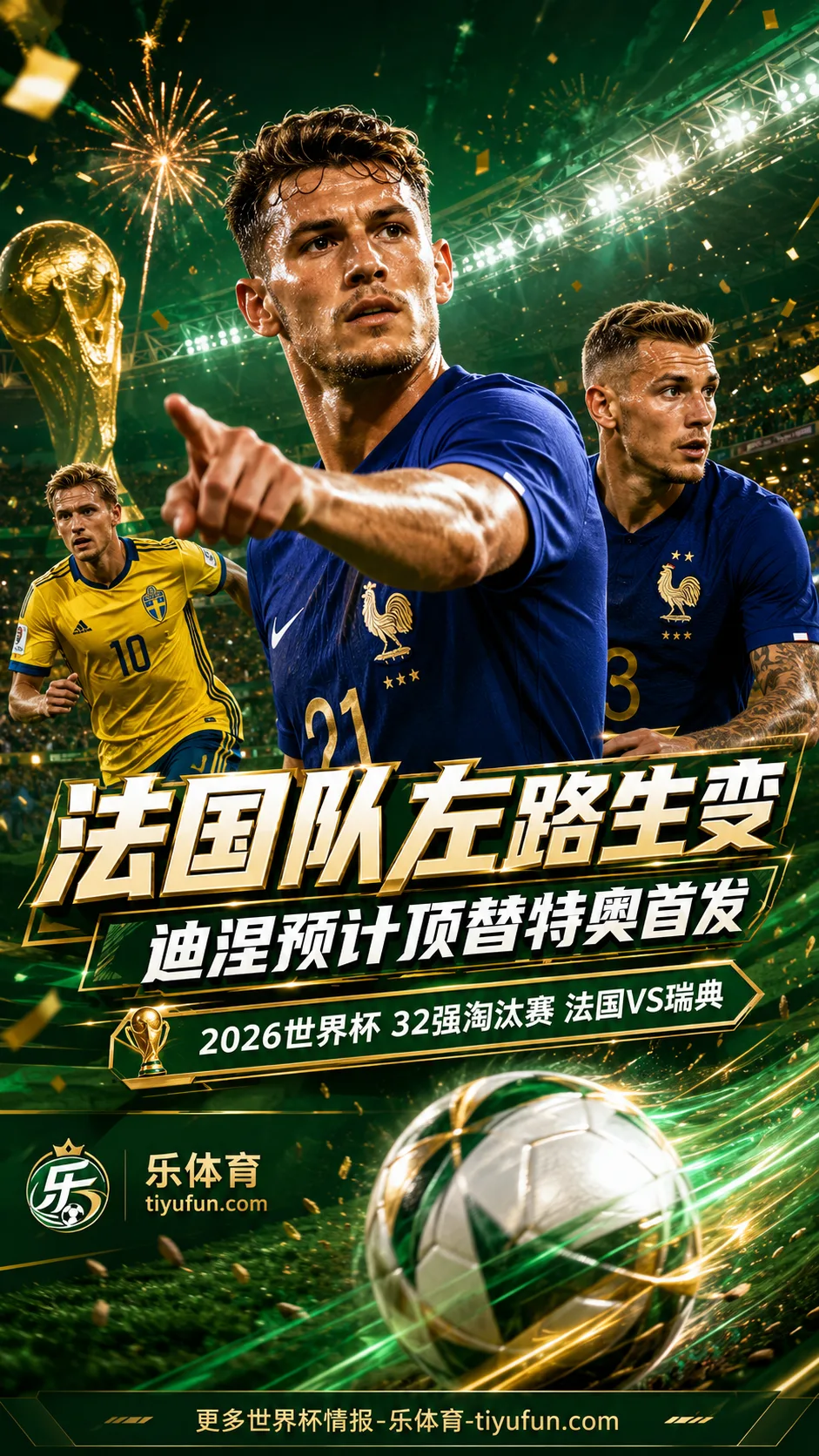 2026世界杯法国队左路生变：特奥或无缘首发，迪涅预计战瑞典