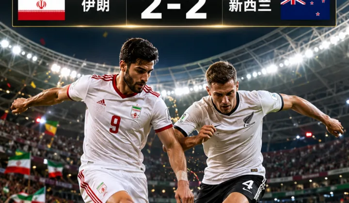 2026世界杯G组战报：贾斯特双响，伊朗队2-2战平新西兰队
