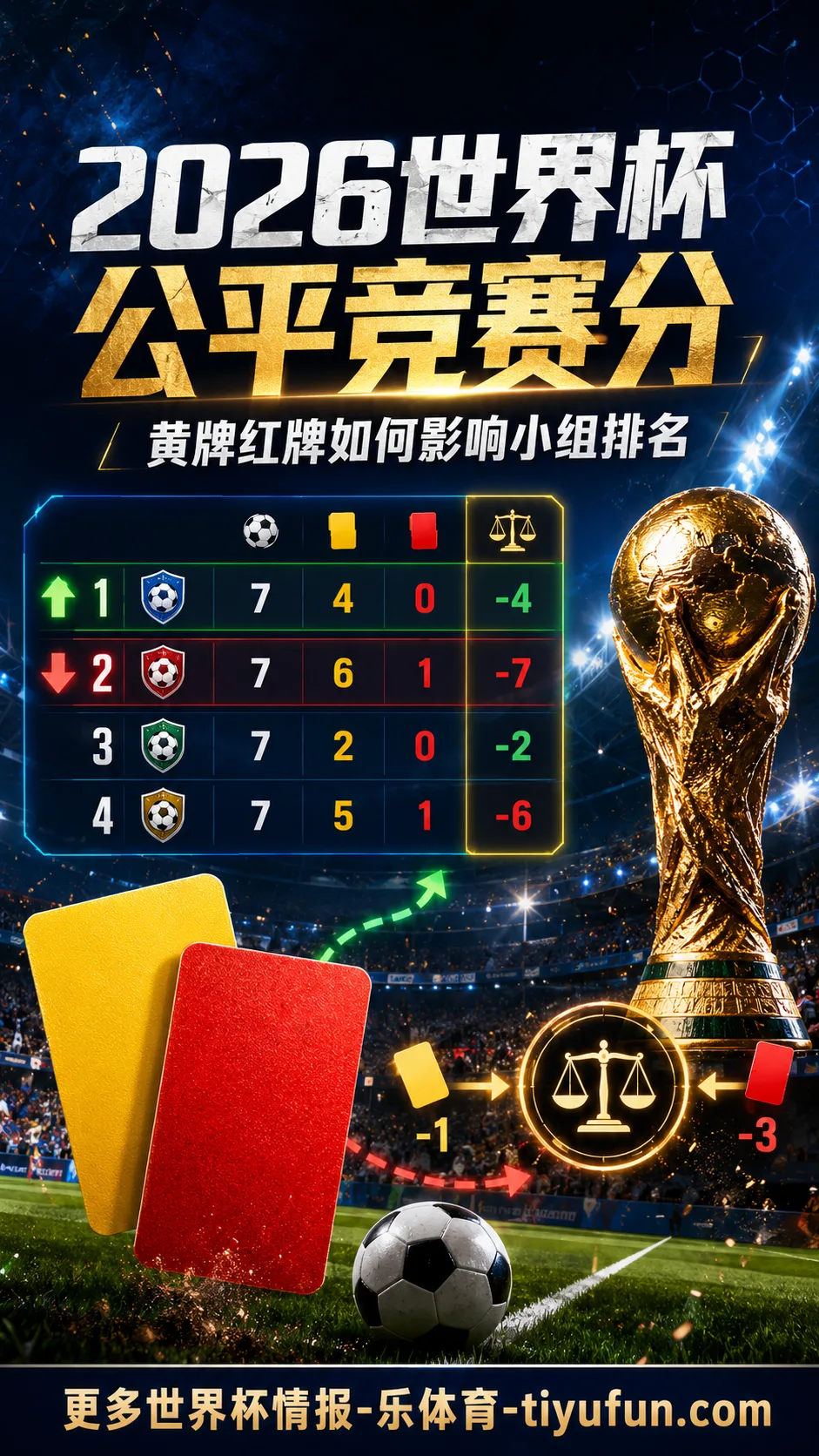2026世界杯公平竞赛分:黄牌红牌如何影响小组排名与出线规则