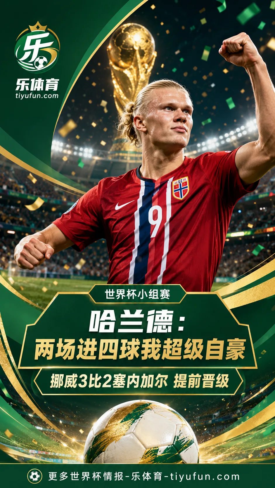 2026世界杯：哈兰德两场4球，挪威提前晋级后划船庆祝