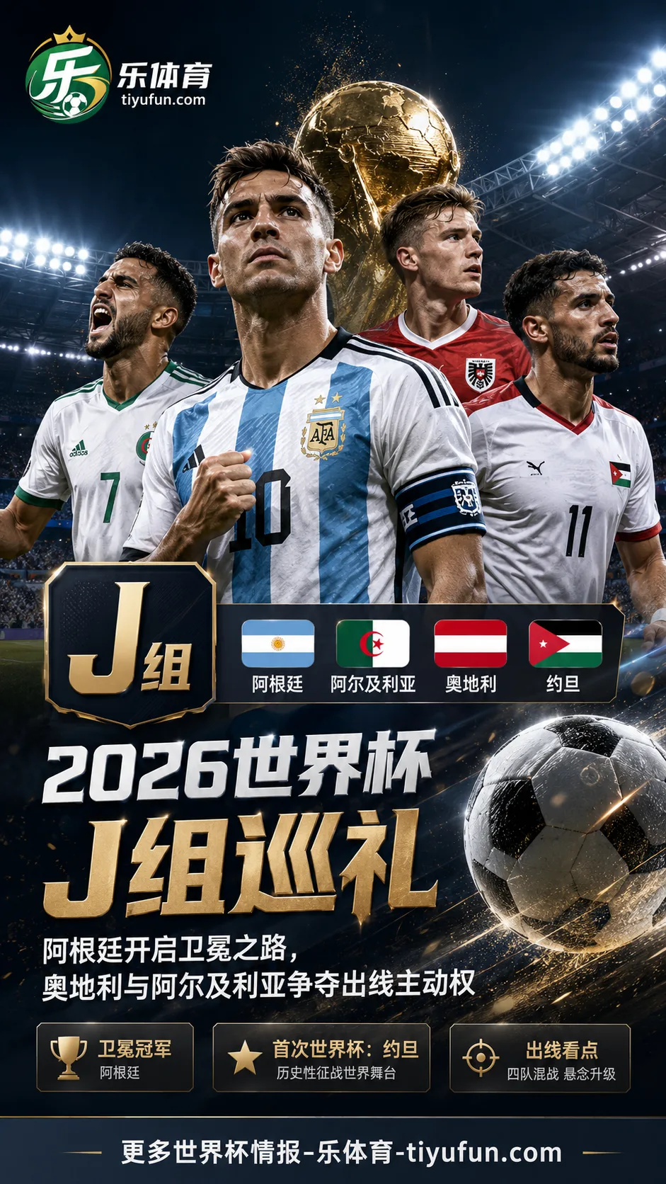 2026世界杯J组巡礼：阿根廷开启卫冕之路，奥地利与阿尔及利亚争夺出线主动权