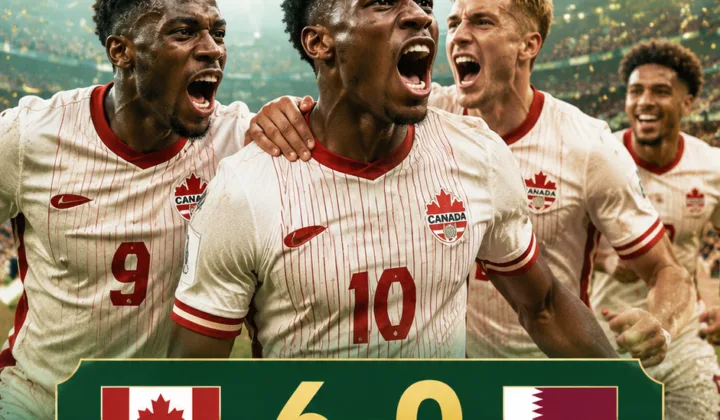 2026世界杯：加拿大6-0卡塔尔，刷新中北美球队世界杯最大比分胜利